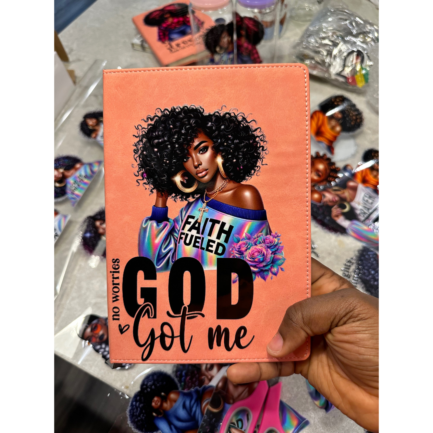 Journal UV DTF bundle - 20 Designs Waterproof Glossy Peel & Stick | Faith Beauty Purpose Quotes for Journals Tumblers Laptops DIY Gifts