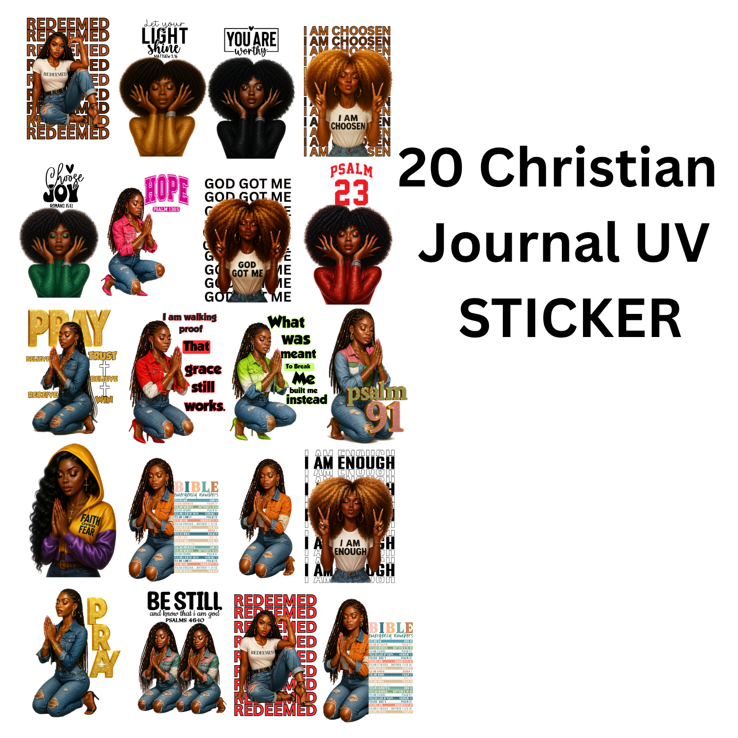 20 ready to stick UV Christian bundle