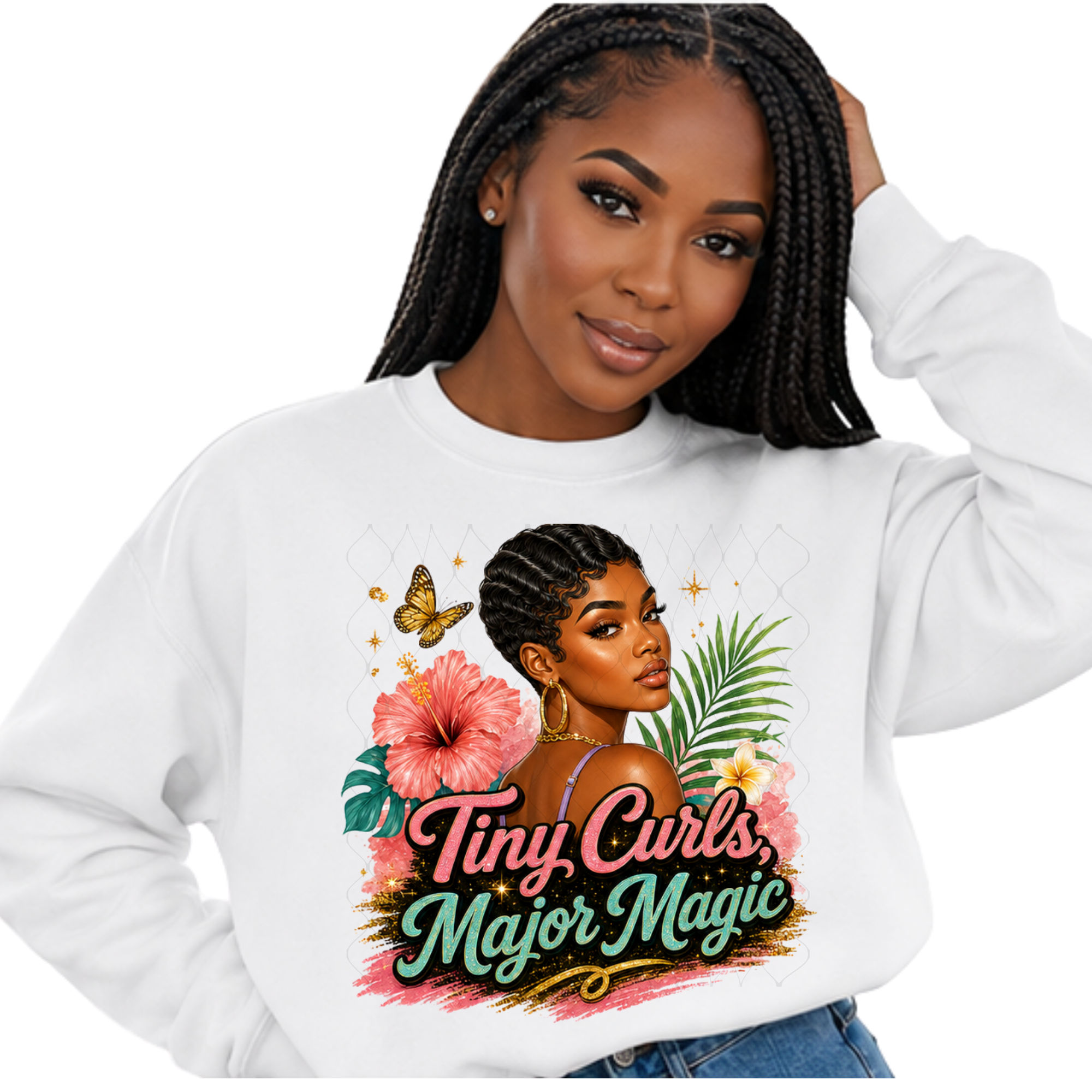 Tiny Curls, Major Magic – Digital PNG Design