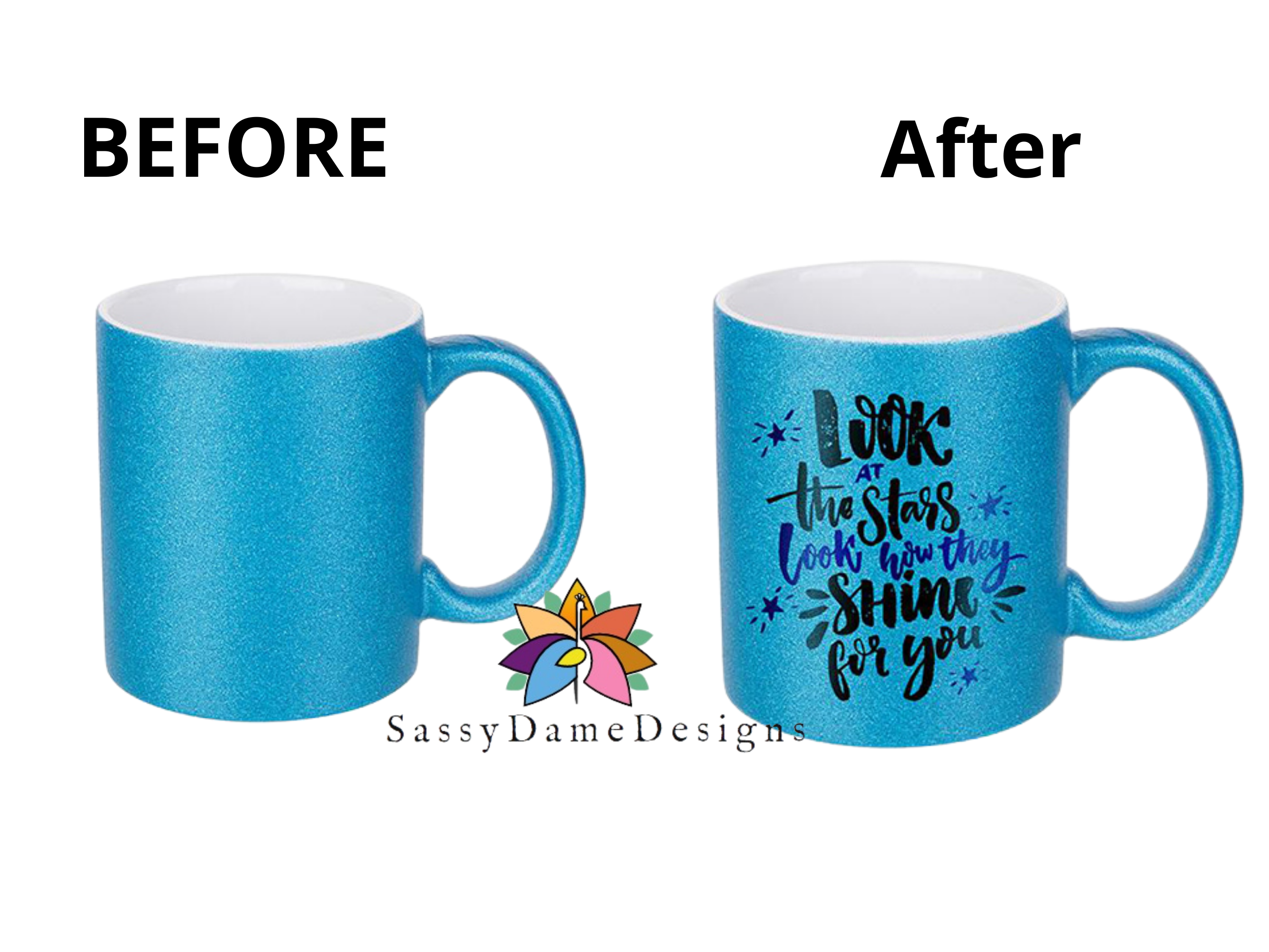 Sublimation Glitter Mugs - SassyDame Designs,LLC