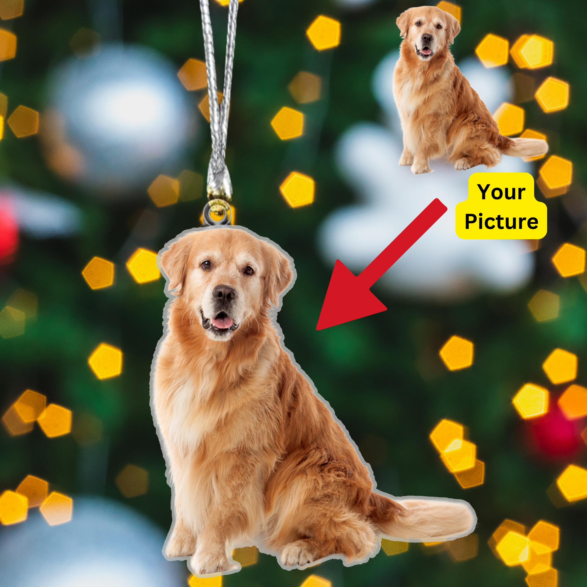 Custom Family  Acrylic Picture Ornament