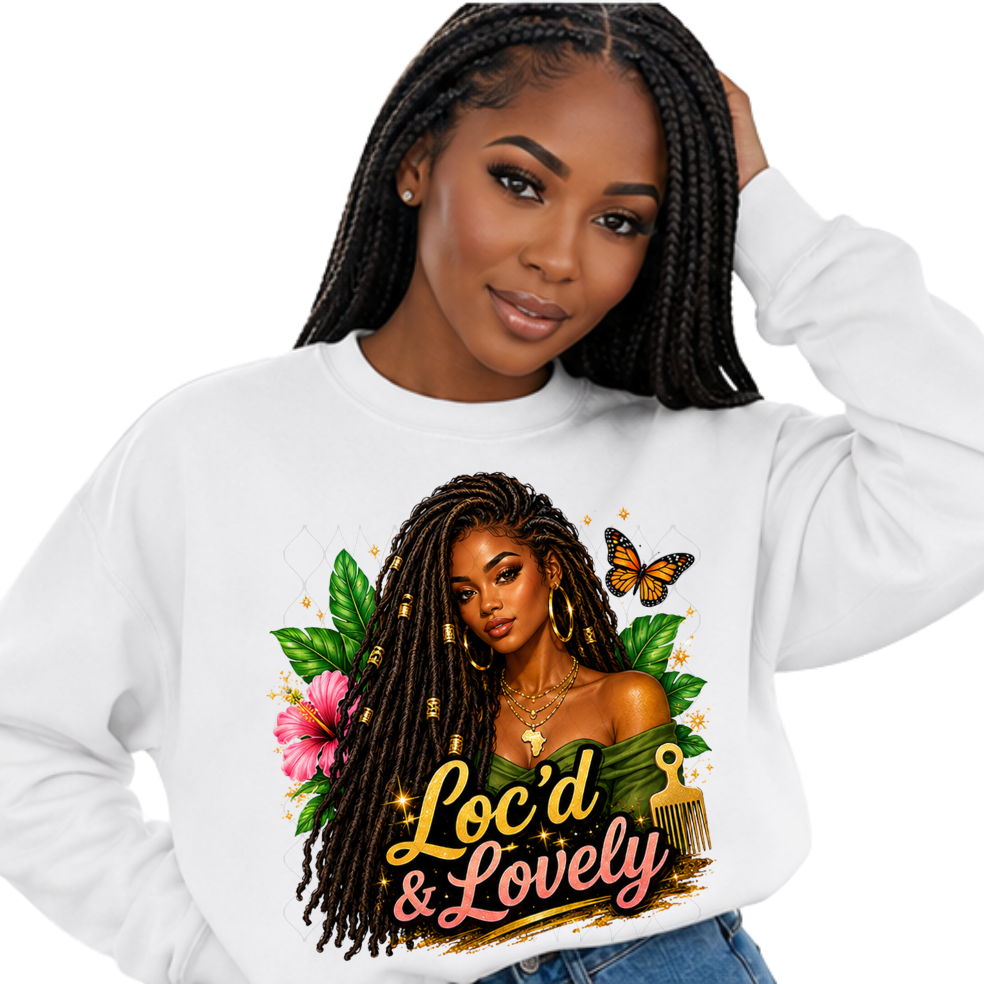 Loc'd & Lovely – Digital PNG Design