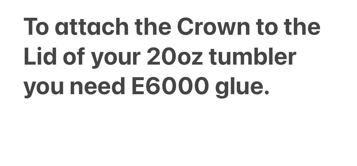 blank crown Topper/20oz crown toppers/ - SassyDame Designs,LLC